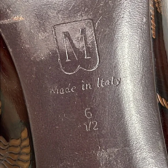 Vintage Bruno Magli Dragon Asian Brown Pumps Office Career Sz 6.5 - Picture 12 of 15